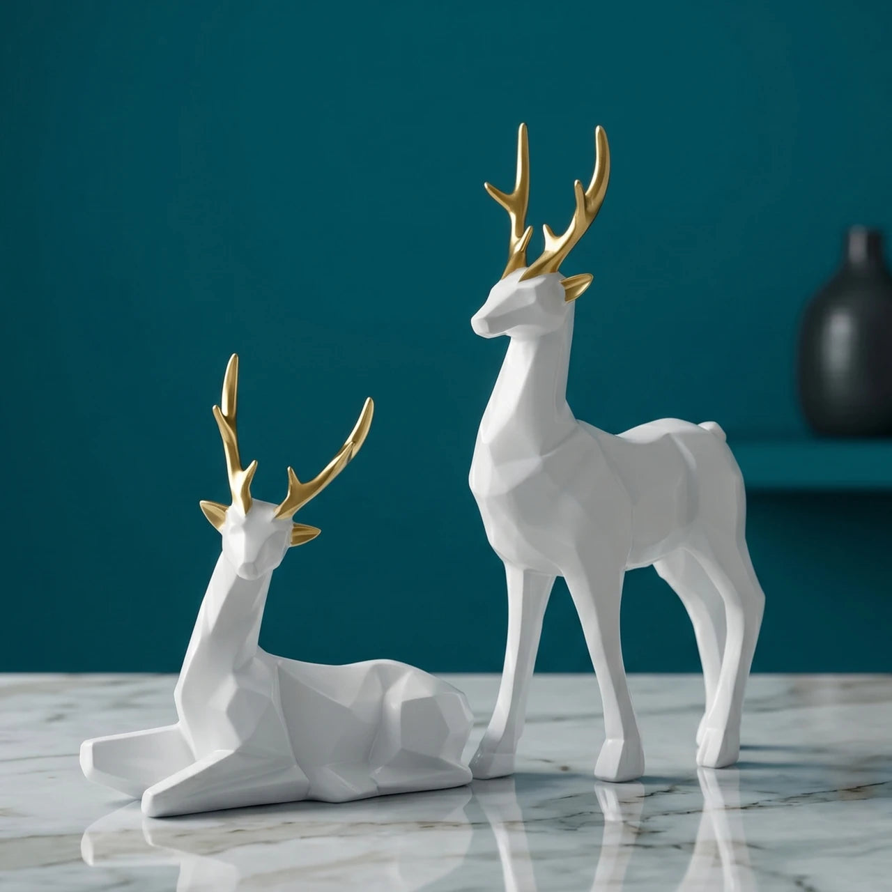 Aurum Stag™ Luxury Sculpture Set