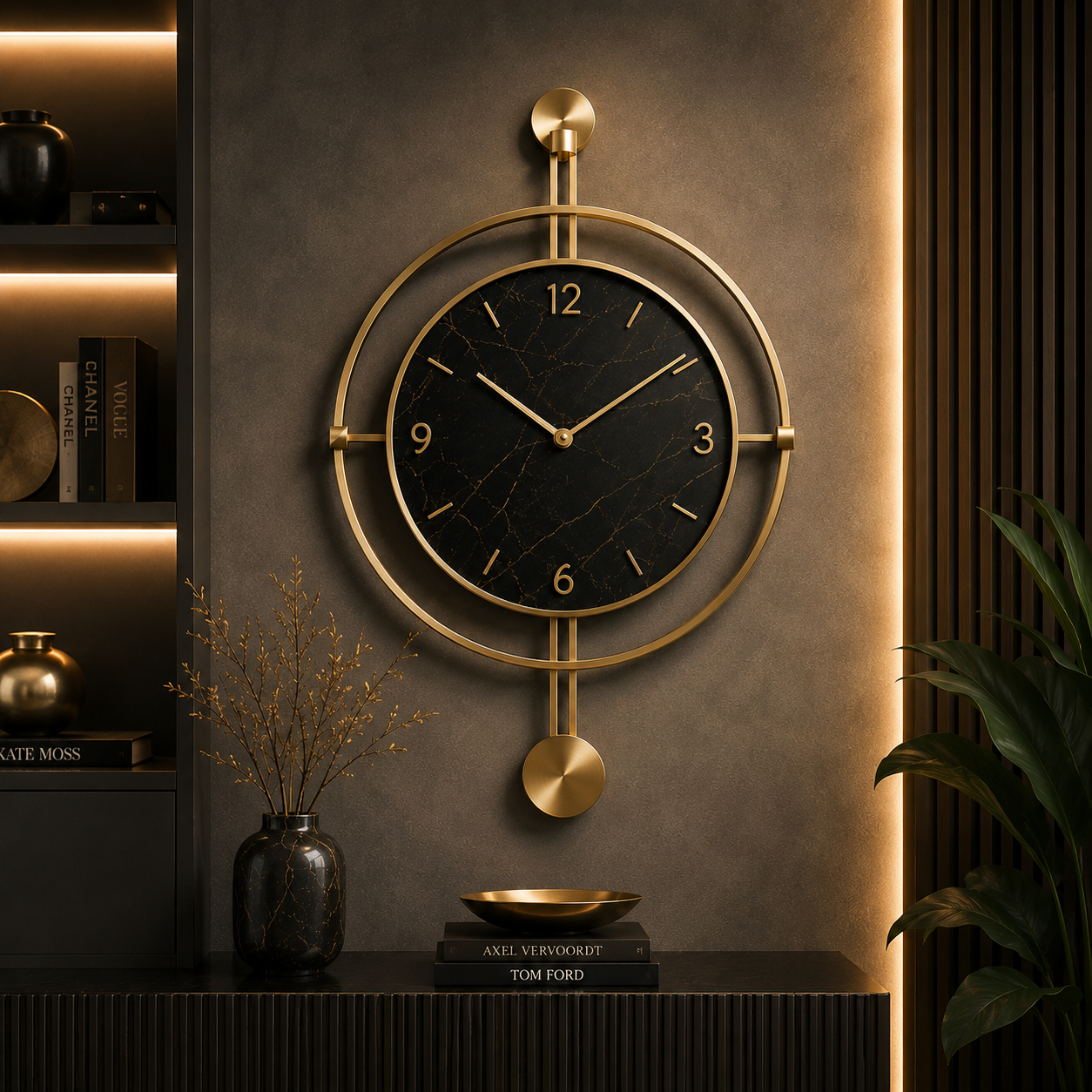 Aurelius Noir™ Wall Clock