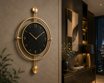Aurelius Noir™ Wall Clock