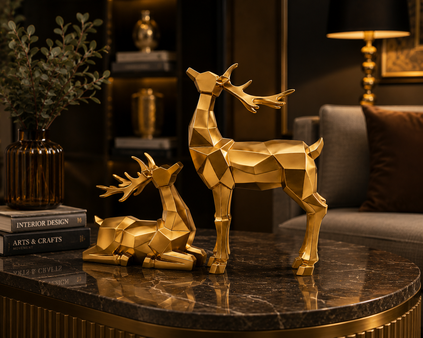 Aurum Stag™ Luxury Sculpture Set