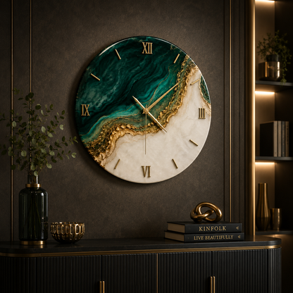 Emerald Tide™ Wall Clock