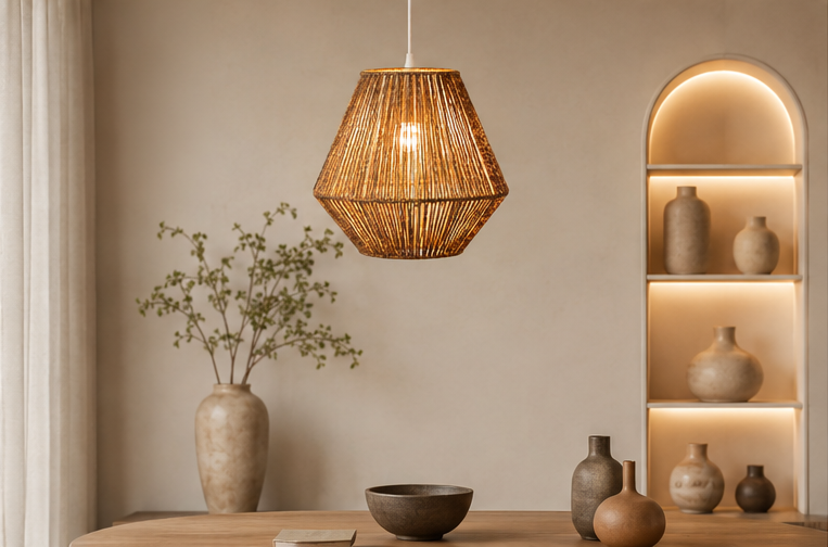 Aurelia™ Natural Rattan Hanging Lamp