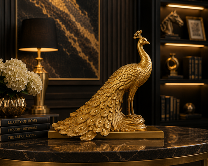 Aurum Plume™ Peacock Sculpture