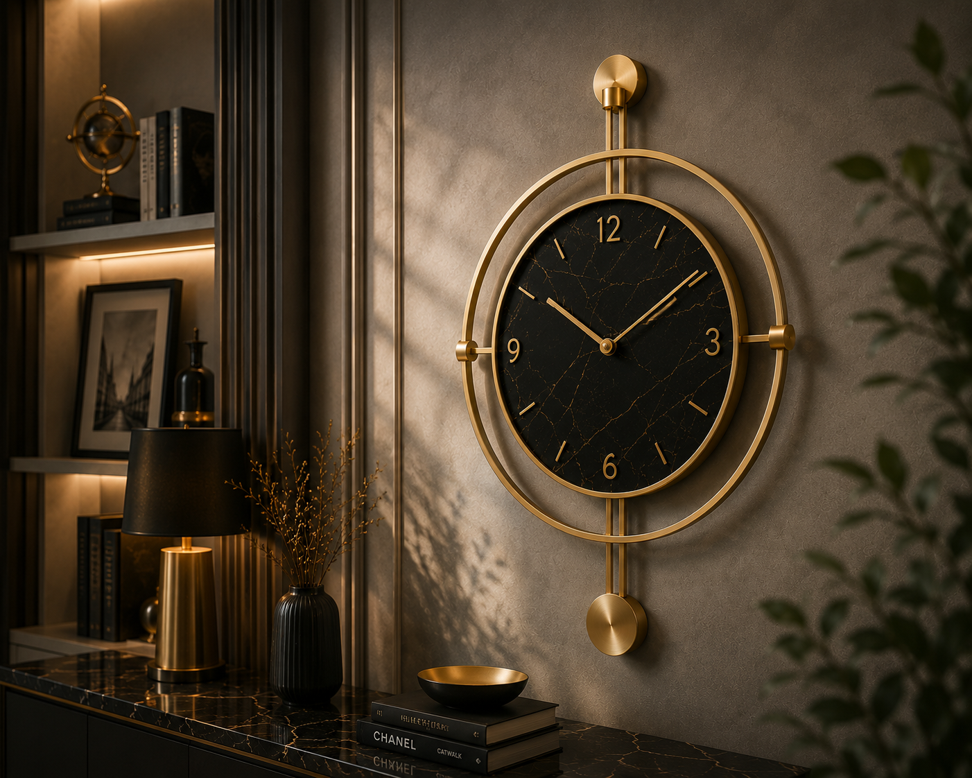Aurelius Noir™ Wall Clock