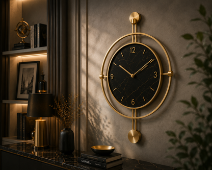 Aurelius Noir™ Wall Clock