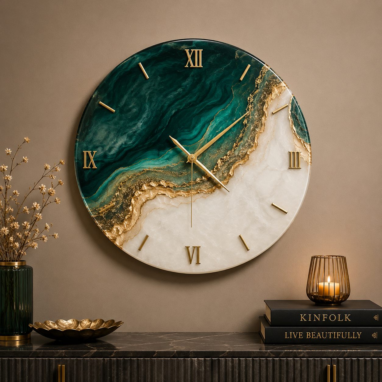 Emerald Tide™ Wall Clock