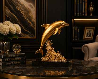 Aurum Wave™ Dolphin Sculpture