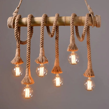 Mariner's Glow™ Vintage Edison Rope Pendant Light